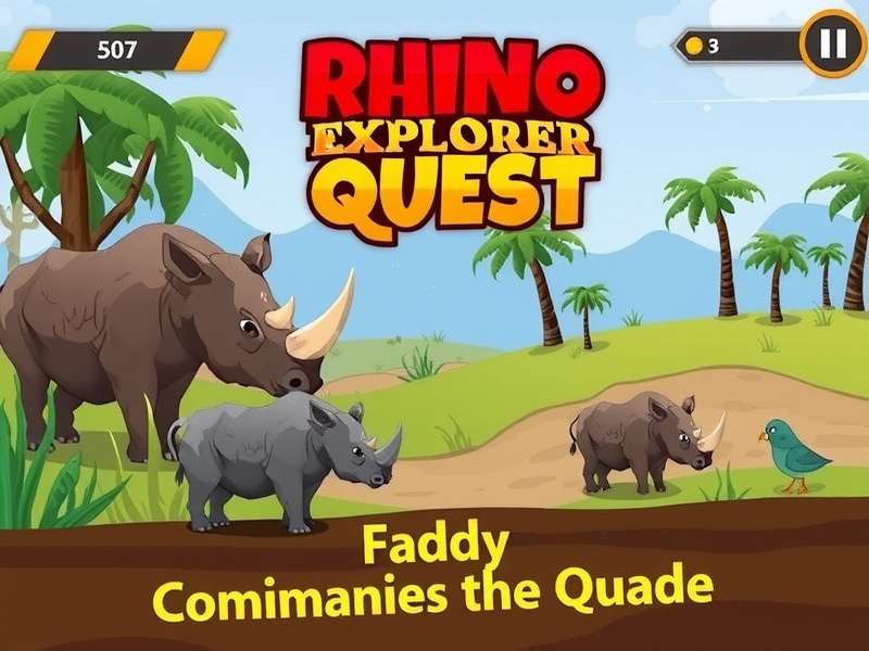 Rhino Explorer Quest Game Screenshot